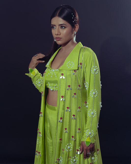Nova - Green Sharara Set